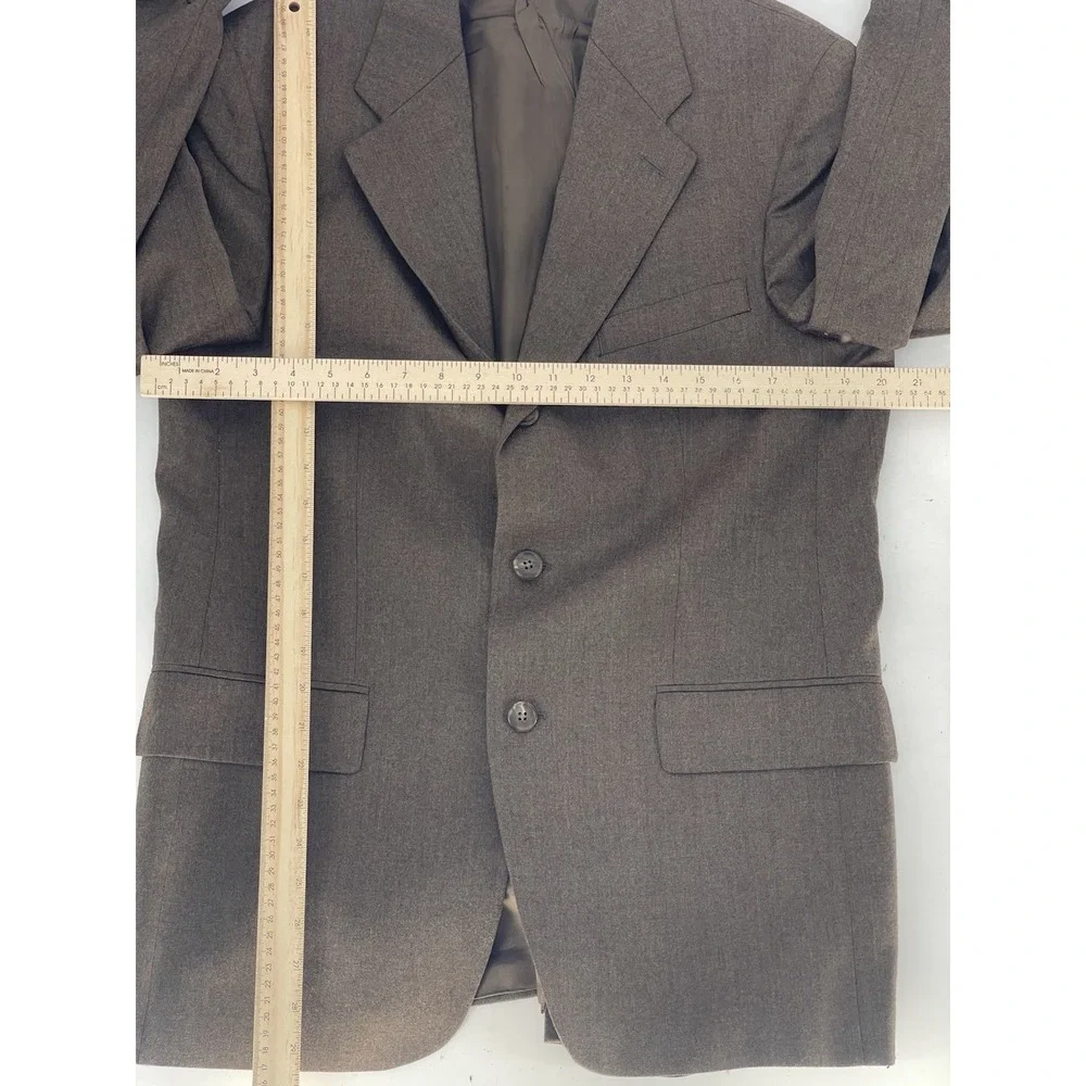 Vintage Chaps Ralph‎ Lauren Brown 37R Wool Blazer Men Size  Two Button Bag 2